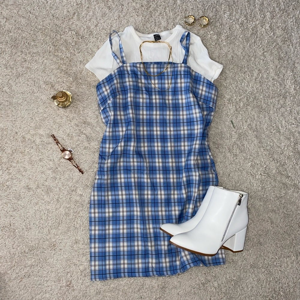 Adorable Chic Blue Paid Sundress